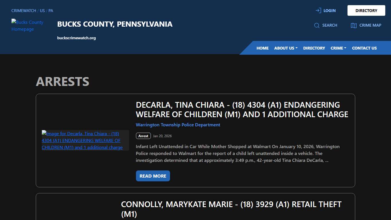 Arrests for Bucks County, Pennsylvania | CRIMEWATCH